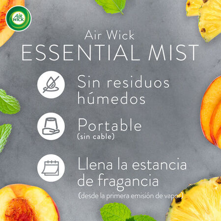 Ambientador a pilas Airwick essential mist aparato cítrico