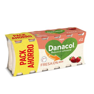Bebida l&aacute;ctea Danacol colesterol pack 12 fresa