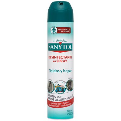Ambientador spray Sanytol 300ml desinfectante frescor herbal