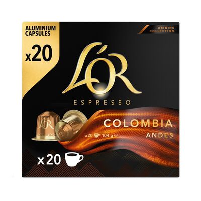 Café Colombia expresso intensidad 8 L&acute;or 20 cápsulas
