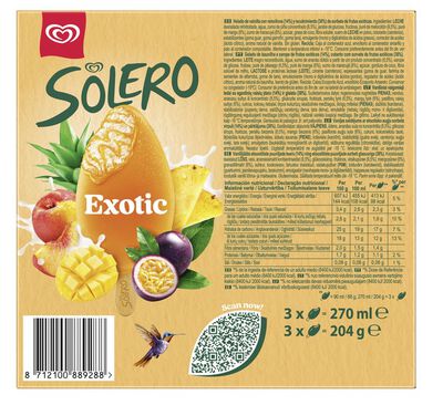 Helado solero frigo 3 unidades exotic Frigo