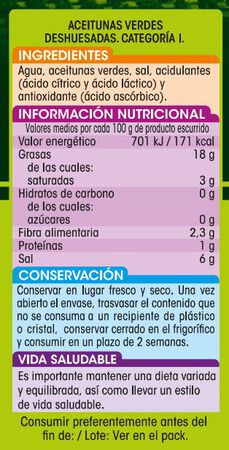 Aceitunas verdes sin hueso Alipende 75g pack 3