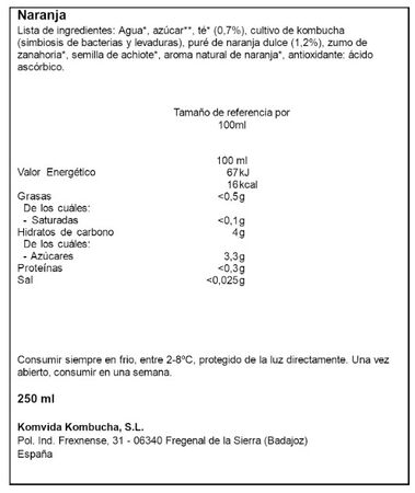 Naranja Komvida 250ml