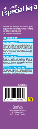 Guantes de nitrilo Lanta talla pequeña especiales para lejía