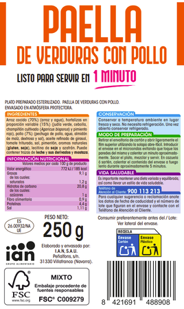 Paella valenciana Alipende 250g