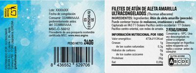 Atún en filete sin piel 240g