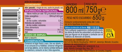 Atún Alipende 650g en escabeche