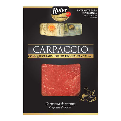Carpaccio con queso parmigiano y salsa Roler 110g