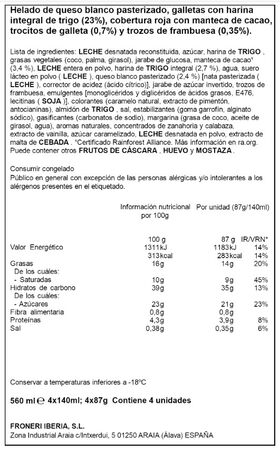 Nestl&eacute; maxibon red cheesecake 4x140 ml