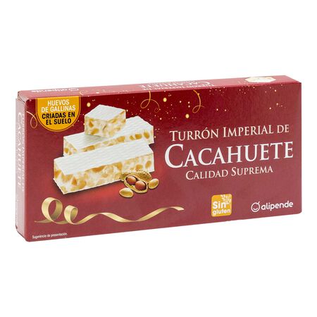 Turrón imperial de cacahuete Alipende 200g