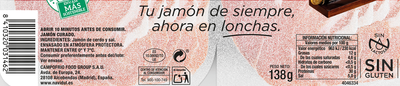 Jamón curado en medias lonchas Navidul pack 2 de 69g
