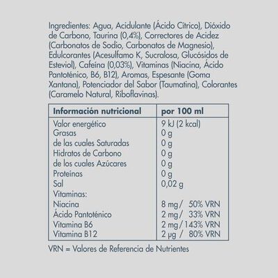 Bebida energética zero Red Bull 25cl