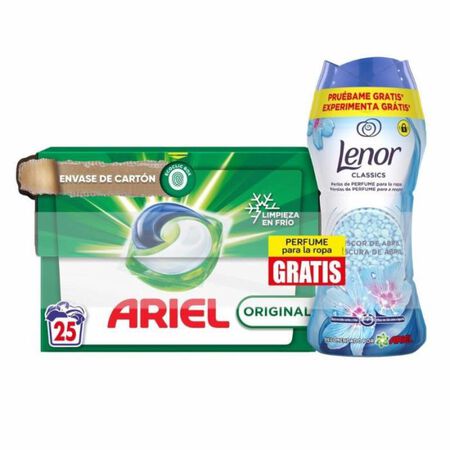 Detergente En Capsulas Ariel 25 Lav Original+Lenor 210G Gratis