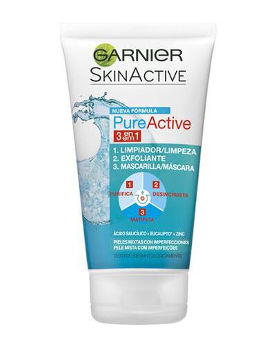 Gel facial limpiador Garnier 150ml pure active