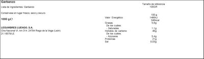 Garbanzo Luengo 1kg
