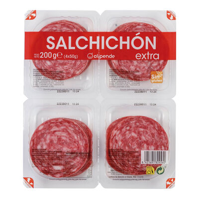 Salchich&oacute;n en lonchas Alipende pack 4 de 50g