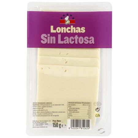 Queso sin lactosa en lonchas Lafuente 150g