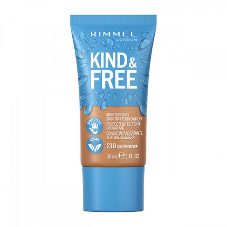 Base de maquillaje fluido Kind & Free Rimmel 210 golden beige