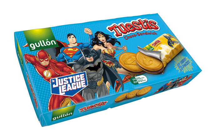 Galletas infantiles chocosandwich Héroes Gullón 220g