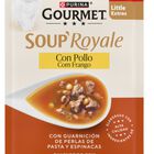Alimento de gato soup royale gourmet purina con pollo 45g