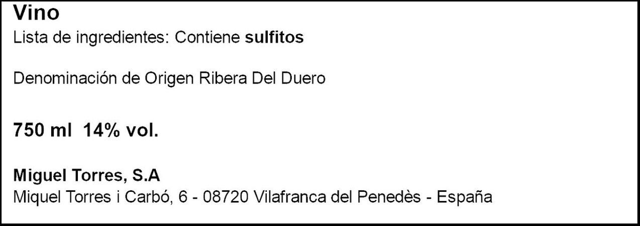 Vino tinto DO Ribera del Duero Celeste roble