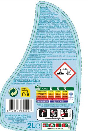 Detergente líquido Lanta 66 lavados Piel sesible