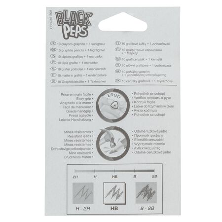 Lácipes Black'peps Hb Maped 10 uds + marcador fluorescente