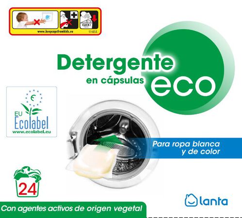 Detergente en cápsulas Lanta 24 lavados ecológico