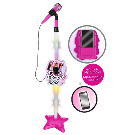 Microfono Pie Con AmplifIicador y Mp3 Barbie