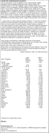 Leche continuación Nidina 2 Nestlé desde 6meses 800g
