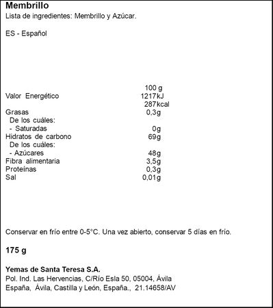 Membrillo para untar Santa Teresa 175g
