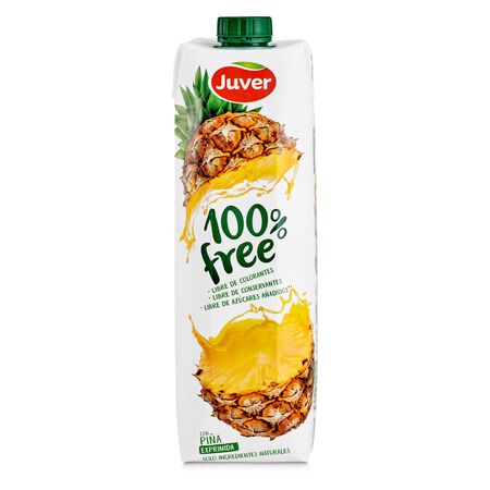 Zumo 100% free sabor piña Juver 1l