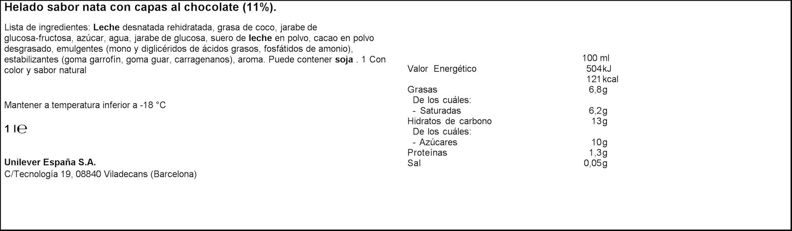 Tarta Comtessa XXL Frigo 1l clásica