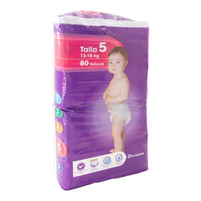 Pañal Bodyplus 80 uds talla 5 13-18kg