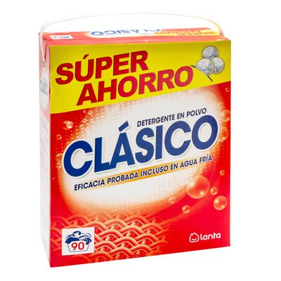 Detergente en polvo Lanta 90 lavados cl&aacute;sico