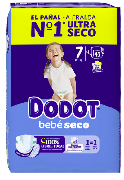 Pa&ntilde;al talla 7 43 unidades Dodot
