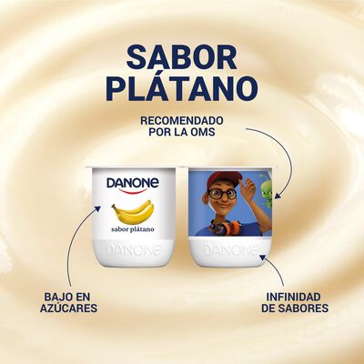 Yogur Danone pack 4 plátano