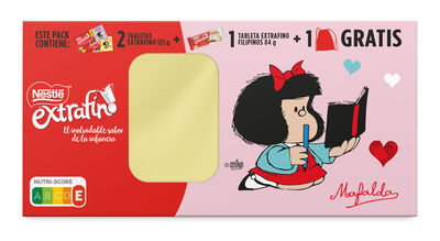 3 tabletas de Chocolate Nestlé Extrafino + 1 Mochila Mafalda 334g
