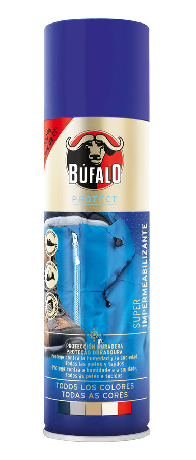 Protector impermeabilizante B&uacute;falo 250ml pieles y tejidos todos los colores