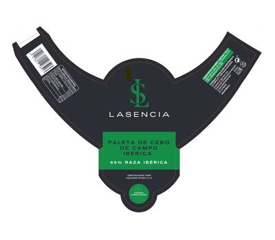 Paleta de cebo de campo 50% raza ibérica Lasencia peso aproximado PIEZA 5k