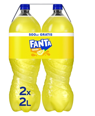 Refresco lim&oacute;n Fanta botella 2l pack 2
