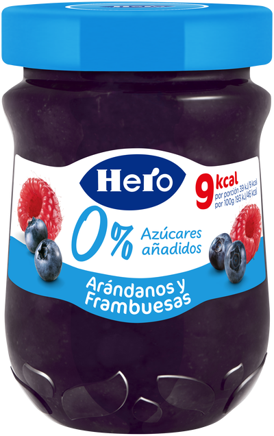 Confitura Ar&aacute;ndanos y Frambuesa Hero Diet 280g