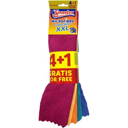 Bayeta Microfibre Spontex 4+1 unidaded XXL