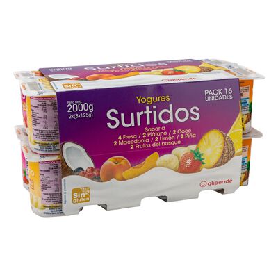 Yogur Alipende pack 16 sabores surtidos