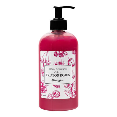 Jab&oacute;n de manos con dosificador Bodyplus 500ml frutos rojos
