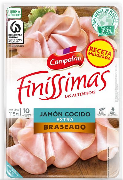 Jamón cocido braseado finissimas Campofrío 115g