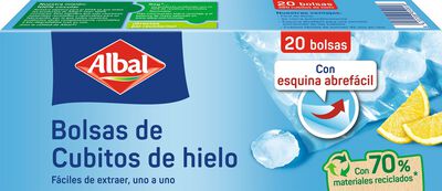 Bolsas de cubitos hielo Albal 20 uds con extracción individual