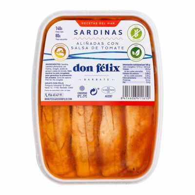 Sardina aliñada con tomate Don Félix 80g