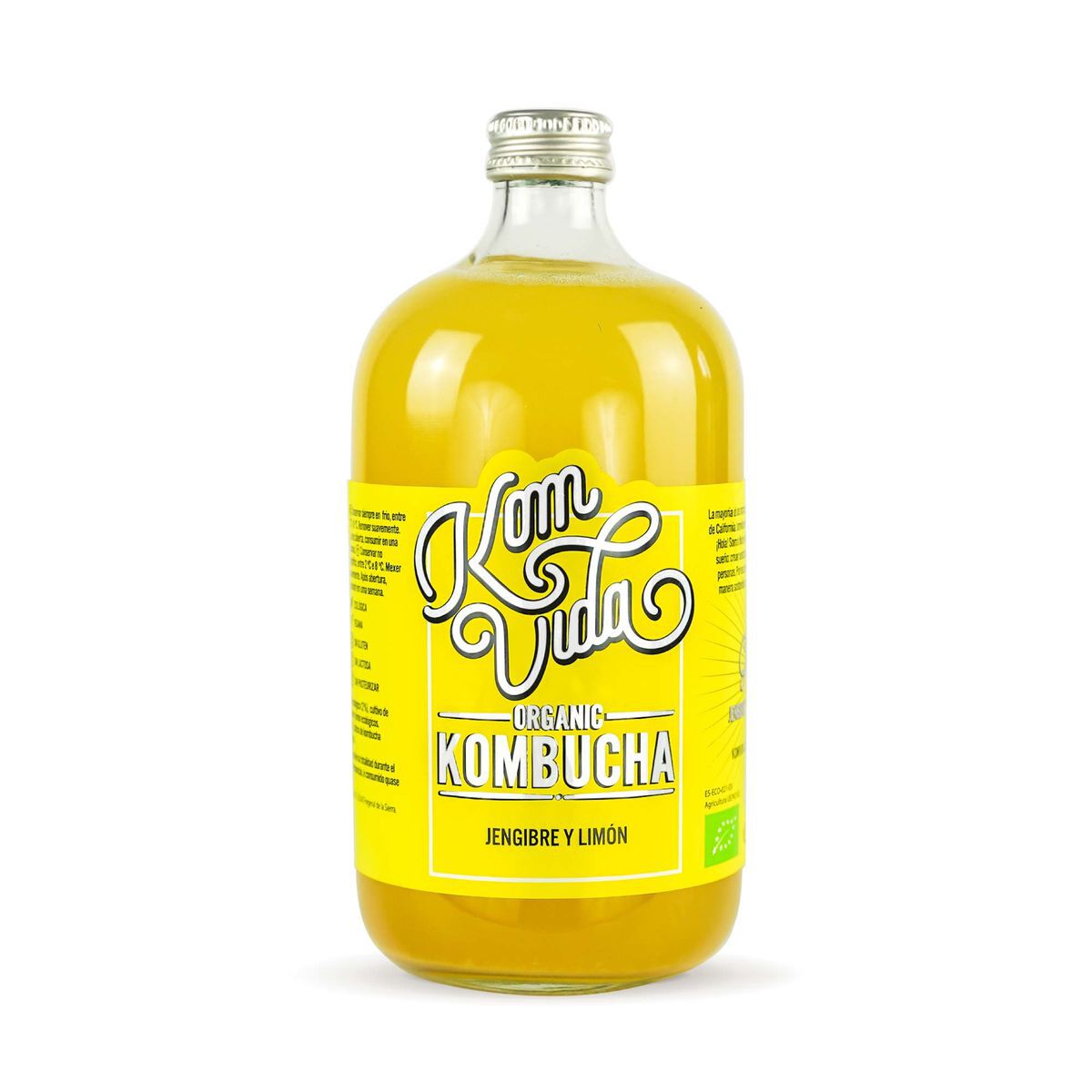 Kombucha Komvida 750ml jengibre y limón