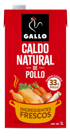 Caldo natural de pollo Gallo 1l